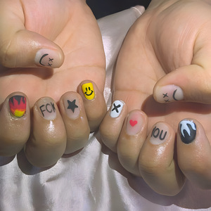 Meilleures ventes : Faux ongles 3D personnalisables en amande, 24 pièces, à presser, manucure d'été haut de gamme avec boîte - Product Image 2