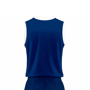 Uniforme de basket-ball sans manches pour homme, couleur personnalisée, 100% polyester, antibactérien, respirant, imprimé par transfert thermique, nom de l'équipe personnalisé - Product Image 6