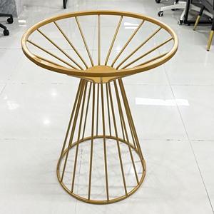 Antique-Style Iron <b>Coffee</b> and Tea <b>Table</b> <b>Legs</b> Gold-Painted Finish Durable and Decorative CHBCF022 - Product Image 2