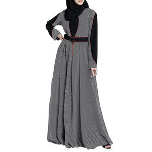 Abaya de Manga Larga Personalizable de Alta Calidad para Mujer, Informal, Transpirable, Musulmana, de Color Sólido, Secado Rápido, Ligera, Hasta el Tobillo - Product Image 6