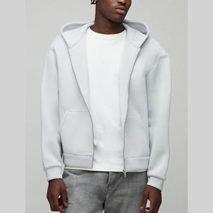 Customized 100% Cotton Worsted Zipper-Up <b>Hoodies</b> <b>for</b> Men Embroidered Logo Puff Printing 3D Pattern Autumn <b>Gym</b> Quick Dry - Product Image 1