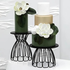 Soporte de pastel negro de metal de venta caliente en precio asequible para restaurante Hotel Uso de boda - Product Image 5
