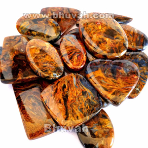 หินอัญมณีธรรมชาติแบบหลวมไพเทอร์ไซต์อัญมณีสีน้ำตาลแบบหลวม - Product Image 1