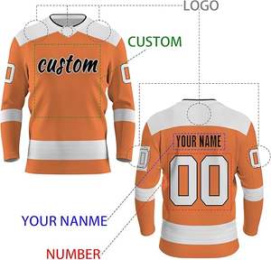 Nuevo estilo Jersey de hockey sobre hielo Diseño personalizado Logotipo bordado Manga corta Jersey de hockey sobre hielo sublimado - Product Image 5