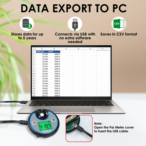IP65 không thấm nước Wall Mount kỹ thuật số 400-700nm phạm vi dli ppfd lượng tử mệnh <span class=keywords><strong>Meter</strong></span> <span class=keywords><strong>datalogger</strong></span> cho hydroponics nhà kính - Product Image 2