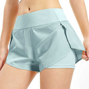 Logo personnalisé Short d'entraînement taille haute à l'épreuve des squats Short de gym sans couture avec scrunch - Product Image 3
