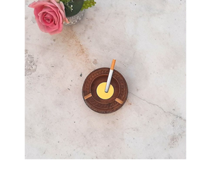 Cenicero de madera redondo clásico y hermoso de Pakistán, tamaños personalizados, elegante cenicero artesanal de madera, cenicero artesanal de madera al por mayor - Product Image 3