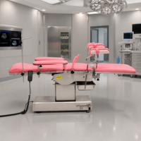 Table d'opération obstétricale électrique multifonctionnelle, lit de naissance gynécologique avec support pour les jambes pour hôpital et maternité