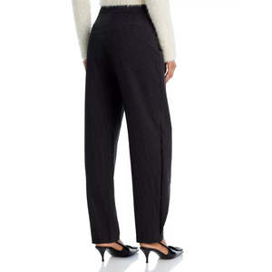 Pantaloni da Completo Asimmetrici a Righe per Donna Lucy Paris in Grigio Antracite - Product Image 2