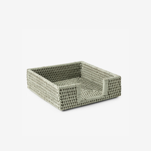 2024 vente chaude en gros carré porte-serviettes en bambou porte-mouchoirs en rotin avec salle à manger cuisine plateau à serviettes en bois - Product Image 4