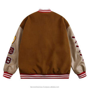 Nuevo bombardero prendas de vestir béisbol Letterman chaqueta de invierno para hombre básico cuero carta hombre béisbol bombardero chaquetas - Product Image 6