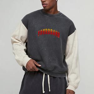 High Quality Men's Winter Sweatshirts Customized Embroidered Logo 2 Pcs Best Selling Oversized 100% Cotton - Product Image 1