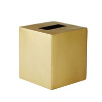 Boîte à mouchoirs en métal de qualité supérieure, couleur dorée, écologique, design moderne pour la décoration de table d'hôtel KHOOSI OVERSEAS