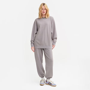 Vente en gros, sweat-shirt à col ras du cou surdimensionné unisexe en coton 300g de couleur personnalisée, vêtements d'hiver pour adultes, vêtements brodés et lavés - Product Image 5