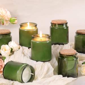 Bocaux à bougies en verre avec couvercles en bois et bocaux à bougies vides, contenants pour bougies, récipients pour la fabrication de bougies, fournitures en gros - Product Image 2