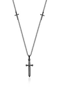 Joyería religiosa de acero inoxidable Thorn Cross colgante collar para Menr Cross colgante collar - Product Image 4