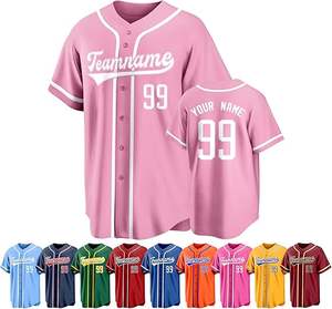 Camisetas de béisbol con sublimación de tinte completo de alta calidad del fabricante OEM, camisetas cosidas en blanco - Product Image 3