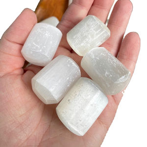 หินเซเลไนต์ขัดเงาหินโมราสำหรับแกะสลักรักษาและฮวงจุ้ยงานประดิษฐ์ทำมือ - Product Image 1