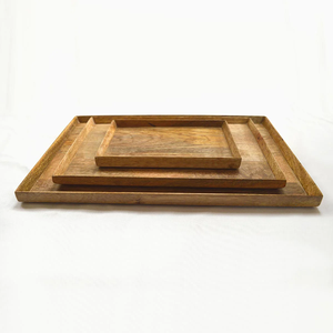 Plateau en bois de haute qualité plateaux de petit-déjeuner en bois ménagers plateau en bois en forme d'oeuf Rectangle prix supérieur - Product Image 5