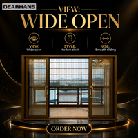Porte coulissante en aluminium, porte patio coulissante insonorisée à double vitrage Low-E pour projets de balcon, villa, hôtel, appartement