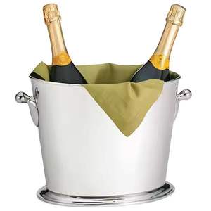 Vino de metal de cobre único y portátil y para enfriadores de champán Enfriadores de cerveza con asa para cubitos de hielo y portabotellas - Product Image 3