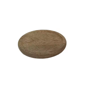 Assiette en bois de forme ronde assiette de vaisselle élégante de couleur naturelle pour servir des aliments dans le restaurant dessus de table sûr par l'artisanat en croissant - Product Image 3
