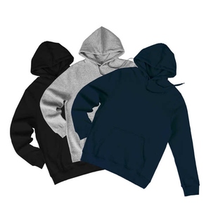 Sweatshirts à capuche en molleton mélangé doux avec poche kangourou pour hommes et femmes - Product Image 3