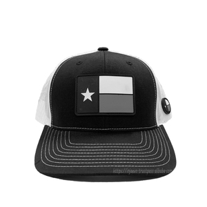Alta calidad personalizado 3D EE. UU. Bandera Parche de goma PANA camionero sombrero al aire libre Casual completo negro de moda al por mayor de Vietnam - Product Image 1