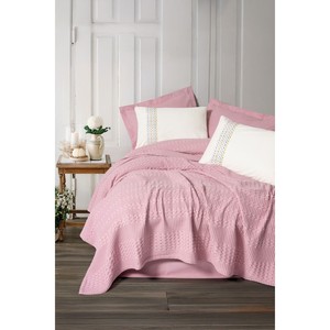 Pebble Pink Cotton Box Aura Double Pike <b>Set</b> <b>Comforter</b> Woven Technique - Product Image 1