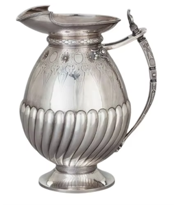 เหยือกทำมือเหยือกน้ำไวน์ทำด้วยมือเหยือกโลหะสีเงินด้ามจับโลหะเหยือกน้ำโลหะแบบปรับแต่งได้ - Product Image 1