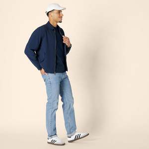 Blouson aviateur zippé léger et extensible de coupe décontractée pour homme - Product Image 4