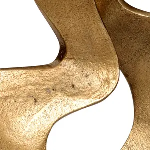 Art abstrait Figurine décorative Décoration de maison moderne Ornement de table Bronze Métal moderne poli sculpture Contemporain - Product Image 2