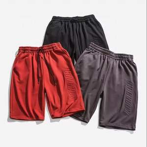 Ensemble short de motard d'été personnalisé avec logo en relief 3D Style High Street Shorts pour hommes 100% coton OEM solide - Product Image 5