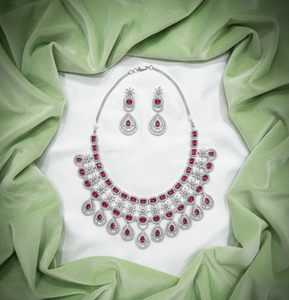 Conjunto de Collar y Aretes de Novia de Lujo para Mujer, Joyería Tradicional de Moda para Bodas y Fiestas, Calidad Premium para Venta al por Mayor - Product Image 3