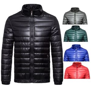 Veste bomber matelassée sans manches pour homme, surdimensionnée, à fermeture éclair intégrale, imperméable, respirante, tricotée, légère, chaude, col roulé, unie - Product Image 3
