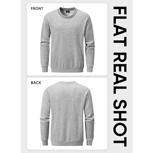 Men's Comfortable Loose Fit Round Neck Sweatshirt with Long Sleeves Custom Fabric Print Pullovers for Overseas Trade. - Product Image 6