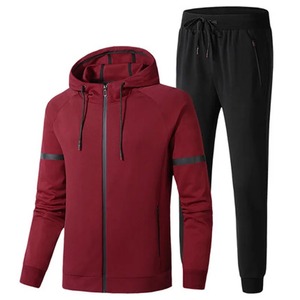 ชุดกีฬาสำหรับผู้ชายชุดกีฬาฤดูใบไม้ผลิกันลมชุดมีฮู้ดสำหรับเล่นยิมชุดเล่นกีฬาโพลีเอสเตอร์คลาสสิกชุดวิ่งจ๊อกกิ้งสำหรับผู้ชาย - Product Image 5