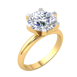 Anillo de diseño clásico de oro macizo de 18 quilates para mujer 2.55Cts VS Clarity Lab Grown Diamond EF Color Jewelry para bodas - Product Image 1