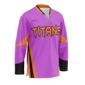 Maillot de hockey sur glace réversible léger personnalisable, respirant et durable avec nom d'équipe, impression OEM, vêtements de hockey sublimés - Product Image 2