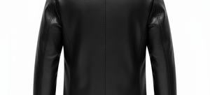 Servicio OEM al por Mayor, Chaqueta Bomber de Cuero con Cuello de Lona Delgado y Largo, Estilo Urbano, para Hombre, Moderna, Elegante y de Alta Gama, para Primavera y Otoño - Product Image 6