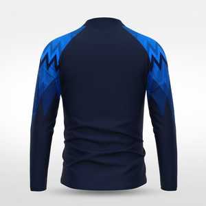 Chemises à manches longues à fermeture éclair réversible pour hommes Hauts d'entraînement de performance Respirant Vêtements actifs Course à pied Fitness - Product Image 6