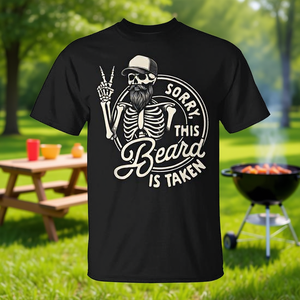 T-shirt per la Festa del Papà con scritta 'Sorry This Beard Is Taken' - Categoria Prodotto: Magliette Promozionali - Product Image 3