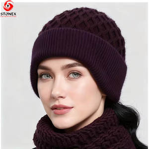 หมวกแก๊ปแฟชั่นสำหรับฤดูหนาวและฤดูหนาวสินค้ามาใหม่สีล้วนอบอุ่นน่ารักปรับแต่งได้ตามต้องการ - Product Image 1