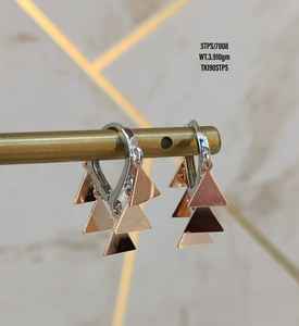 925 <b>silver</b> rose gold plated Minimalist <b>Earrings</b> For Women Girls Wholesale Factory Huggie <b>Earring</b> charm Jewelry - Product Image 5