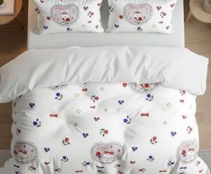 Ensemble de draps en microfibre géométrique tissé moderne taille Queen, garni de polyester, pour un usage domestique, doux et confortable, ensemble 3 pièces toutes saisons - Product Image 5