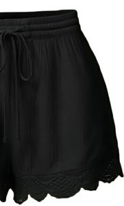 Women's Custom Summer Style Breathable Cotton Twill Shorts Eco-Friendly <b>Elastic</b> <b>Waistband</b> Casual Pocket Solid Pattern Design - Product Image 4