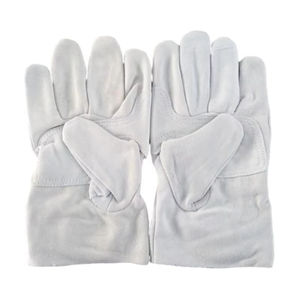 Conception personnalisée en cuir de vache pour soudeuse de construction industrielle Gants de travail à double sécurité pour le soudage - Product Image 1
