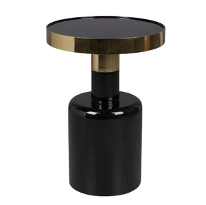 Mesa auxiliar de Metal con revestimiento de polvo brillante, mesa auxiliar moderna, mesa auxiliar superior redondeada de gran venta para el hogar, oficina, dormitorio, Hotel - Product Image 3