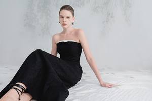 Elegant Style <b>Black</b> & White Women'S Clothing <b>Dresses</b> in Stock Women'S Clothes Veva A-Line <b>Dress</b> Whiteant Vietnam Factory - Product Image 4