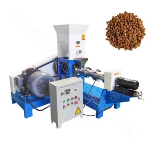 Manufacturing machine suppliers extruded pet food processing line floating fish feed extruder wet type